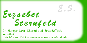 erzsebet sternfeld business card